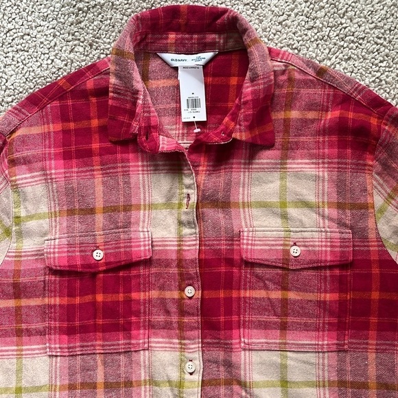 OLD NAVY Oversized Plaid Flannel ShIrt Size Medium NWT - Picture 11 of 14